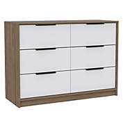 Depot E-Shop  Egeo 4 Drawers Dresser Pine-White