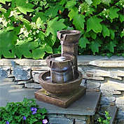 Infinity Merch 16 inches 5-Tier Outdoor Water Fountain with LED Light