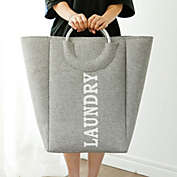 Stock Preferred Large Collapsible Laundry Hamper Basket Storage Gray