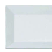 Smarty Had A Party 5.5" x 8.5" White Rectangular Plastic Dessert Plates (120 Plates)