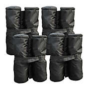Outsunny 33lbs Canopy Weights Bags for Stability, Sandbag Anchor for Gazebo Pop Up Tent, Set of 4 - Black