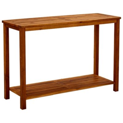 vidaXL Patio Console Table 43.3"x15.7"x29.5" Solid Acacia Wood