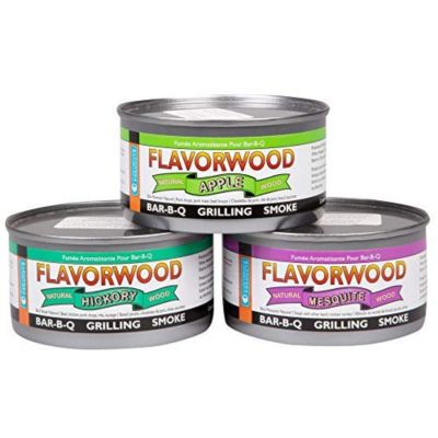 Smoking Wood Pellets - Instant Disposable Smoke Box Cans Turn Any Grill into a Smoker (Apple, Hickory, Mesquite)- Variety 3 Pack Gift Set of All Natural BBQ Wood