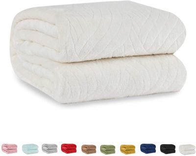 Super Soft Luxurious Plush Fleece Throw Blanket Light 14 Solid Colors 50" x 60" 