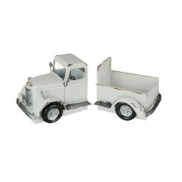 Audreys Vintage Pickup Truck Distressed Finish Metal Bookends Front and Back