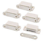 Unique Bargains Cabinet Door Stopper Self-Aligning Magnetic Catch Stop Latch White x 5