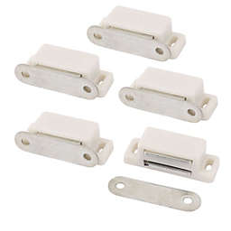 Unique Bargains Cabinet Door Stopper Self-Aligning Magnetic Catch Stop Latch White x 5