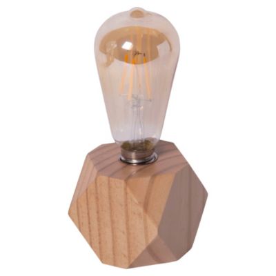 Creative Design 7" Beige Battery Operated Wooden Base LED Light Decor