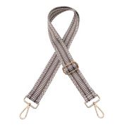 Wrapables Wide Adjustable Crossbody Handbag Strap, Women&#39;s Replacement Bag Strap for Purses, Khaki Stripes