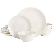 Ramapo 12 Piece Stoneware Dinnerware Set in White Speckle