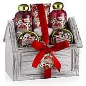 Lovery Home Spa Gift Basket - Exotic Pomegranate - 8 pc set