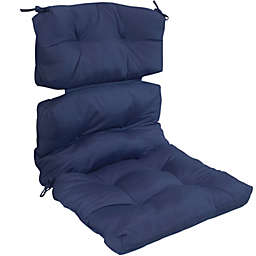 Sunnydaze Indoor/Outdoor Olefin Polyester Tufted High Back Patio Dining Chair Cushion - 23