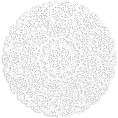 Heritage Lace 12 inch round white Snowflake Dolly 