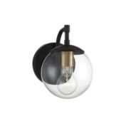 Trade Winds Lighting 1-Light Wall Sconce In Oil Rubbed Bronze With Brass Accents - TW70038-BN