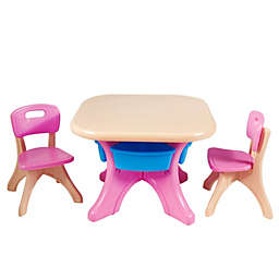 Slickblue Children Kids Activity Table & Chair Set Play Furniture With Storage-Multi