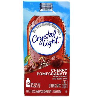 Crystal Light On-the-Go Sugar-Free Cherry Pomegranate Drink Mix, 10 CT