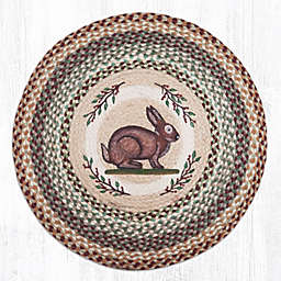 Earth Rugs RP-413 Vintage Rabbit Round Patch 27 x 27 inch