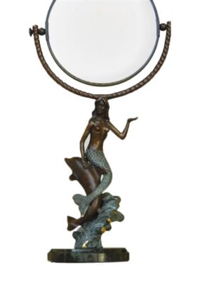 SPI Mermaid & Dolphin Magnifying Double Side Tabletop Vanity Mirror Bathroom Décor