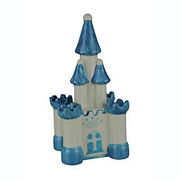 Things2Die4 Blue and White Ceramic Childrens Magic Castle Coin Bank
