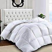 Lux Decor Collection White King Comforter Only -  Microfiber Reversible Down Alternative Quilted Soft Comforter