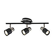 Xtricity - 3 Head Track Light, 20.5&#39;&#39; Width, From the Harbour Collection, Brushed Nickel and Black