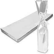Bright Creations Silver Foil Wine Bottle Gift Bags, Metallic Wraps (6.25 x 17.5 in, 100 Pack)