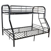Zimtown Metal Bunk Bed Storage in Twin Black