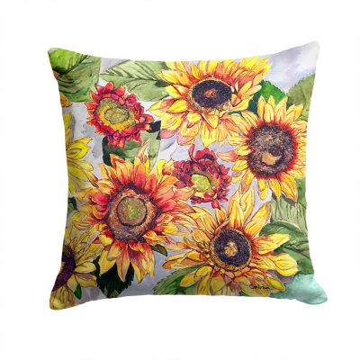 Multicolor 18x18 Minted Fresh Tees Sunflower Outer Space Milky Way Galaxy Universe Flower Throw Pillow 