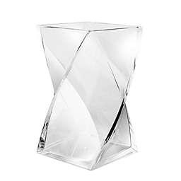 Zodaca Stylish Wave Pen Holder, Acrylic Pencil Cup Desk Organizer Makeup Brushes Holder, Clear