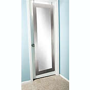 BrandtWorks Home Indoor Decorative Modern Silver Over the Door Full Length Mirror - 21.5x71