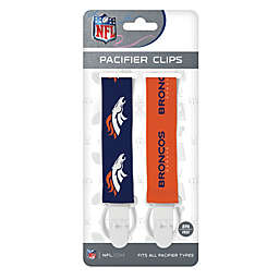 BabyFanatic Officially Licensed Unisex Pacifier Clip 2-Pack - NFL Denver Broncos - Officially Licensed Baby Apparel