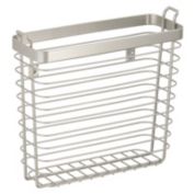 mDesign Metal Wire Wall Mount Magazine Rack, Compact Book Holder
