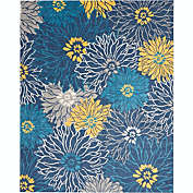Nourison Passion 8&#39; x 10&#39; Blue Area Rug Bohemian Transitional Floral by Nourison
