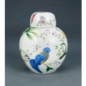 AA Importing Birds and Flowers Round Jar with Lid