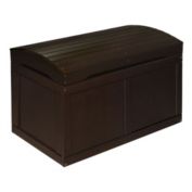 Badger Basket Co. Hardwood Barrel Top Toy Chest - Espresso