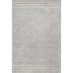 Dorit Abstract Diamond Wool Area Rug, 8' x 10'