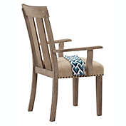 Yeah Depot Nathaniel Arm Chair (Set-2), Fabric & Maple (2Pc/1Ctn)