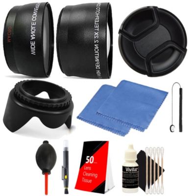 58mm Telephoto & Wide Angle Lens and Accessory Kit for Canon EOS 1200D 700D 77D