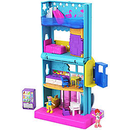 Polly Pocket Pollyville Hotel with 4 Floors of Fun, Micro Polly & Lila Dolls & Accessories