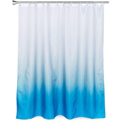 Shower Curtain Decor Ombre Colorful Design Black Gray Bath Curtains 12 Hooks 