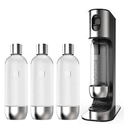 Drinkpod Stainless Steel Sparkling Water Machine Carbonated Water Maker With 3 Bottles