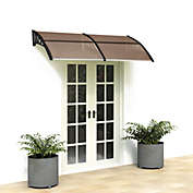 Inq Boutique 80"x 40" Outdoor Front Door Window Awning Patio Canopy Rain Cover UV Protected