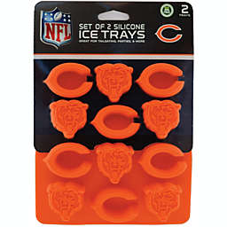 MasterPieces Game Day Set - FanPans NFL Chicago Bears - Silicone Ice Cube Trays Two Pack - Dishwasher Safe
