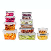 Lexi Home Durable Meal Prep Plastic Food Containers with Snap Lock Lids - Set of 24