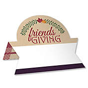 Big Dot of Happiness Friends Thanksgiving Feast - Friendsgiving Tent Buffet Card - Table Setting Name Place Cards - Set of 24