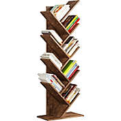 YITAHOME Brown 9 Shelf Wood Bookshelf