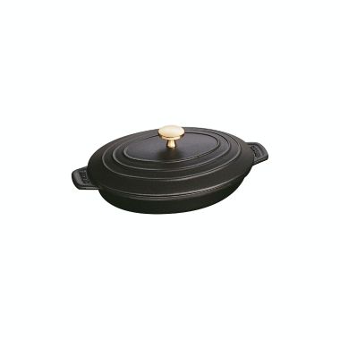 STAUB Cast Iron 9-inch x 6.6-inch Oval Covered Baking Dish. View a larger version of this product image.