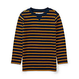 Hope & Henry Toddler Boys' Yellow Thermal Long Sleeve Tee Size 4, Navy, 4