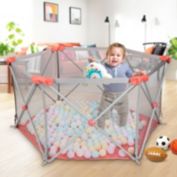 Kitcheniva Safety Playpen Portable Foldable Mesh Playard for Toddlers