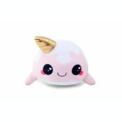 Glitter Galaxy 6-Inch Ice Cream Cone Horn Pink Narwhal Collectible Plush - Cute Stuffed Sea Unicorn With Gold Spiral Tusk - Soft Huggable Animal Toy - Great Gift For Play or Display!